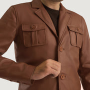 Ray Cutler Chaqueta de Cuero para Hombre – Vista alternativa del producto 6