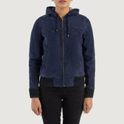 
Rebella Hooded Chaqueta Bomber de Cuero para Mujer – alternate product view 4