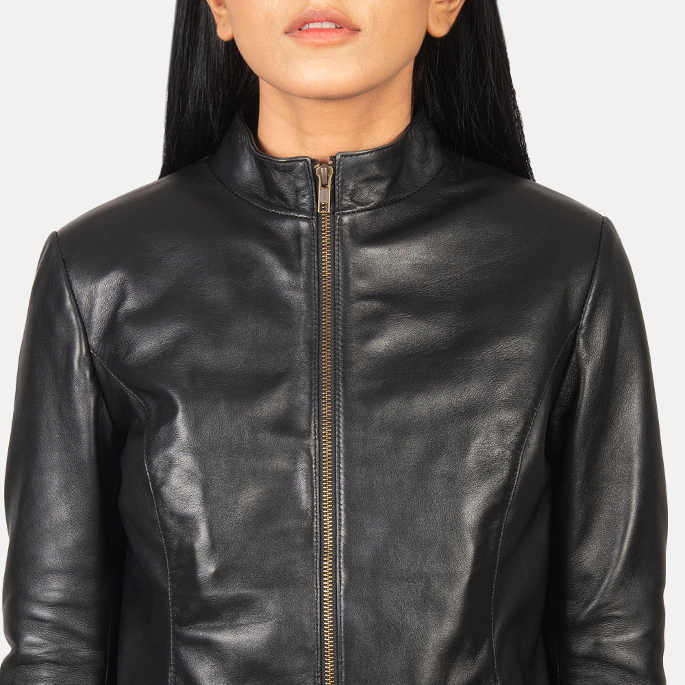 Rumella Chaqueta Biker de Cuero para Mujer – Vista alternativa del producto 6