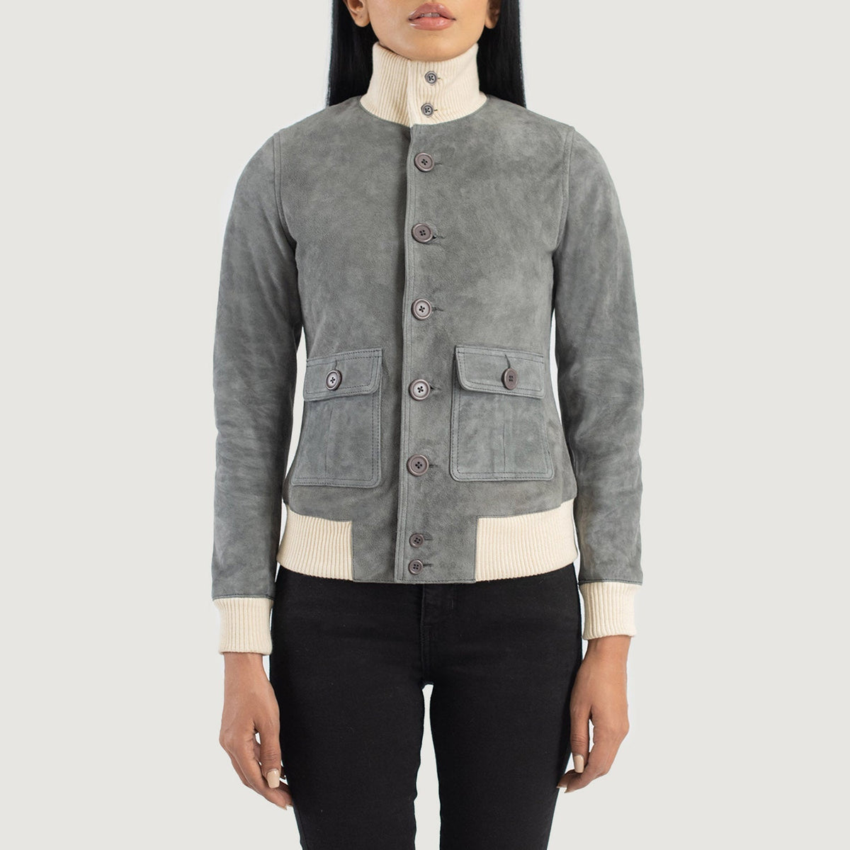 
Sasha A1 Chaqueta Bomber de Cuero para Mujer – alternate product view 4
