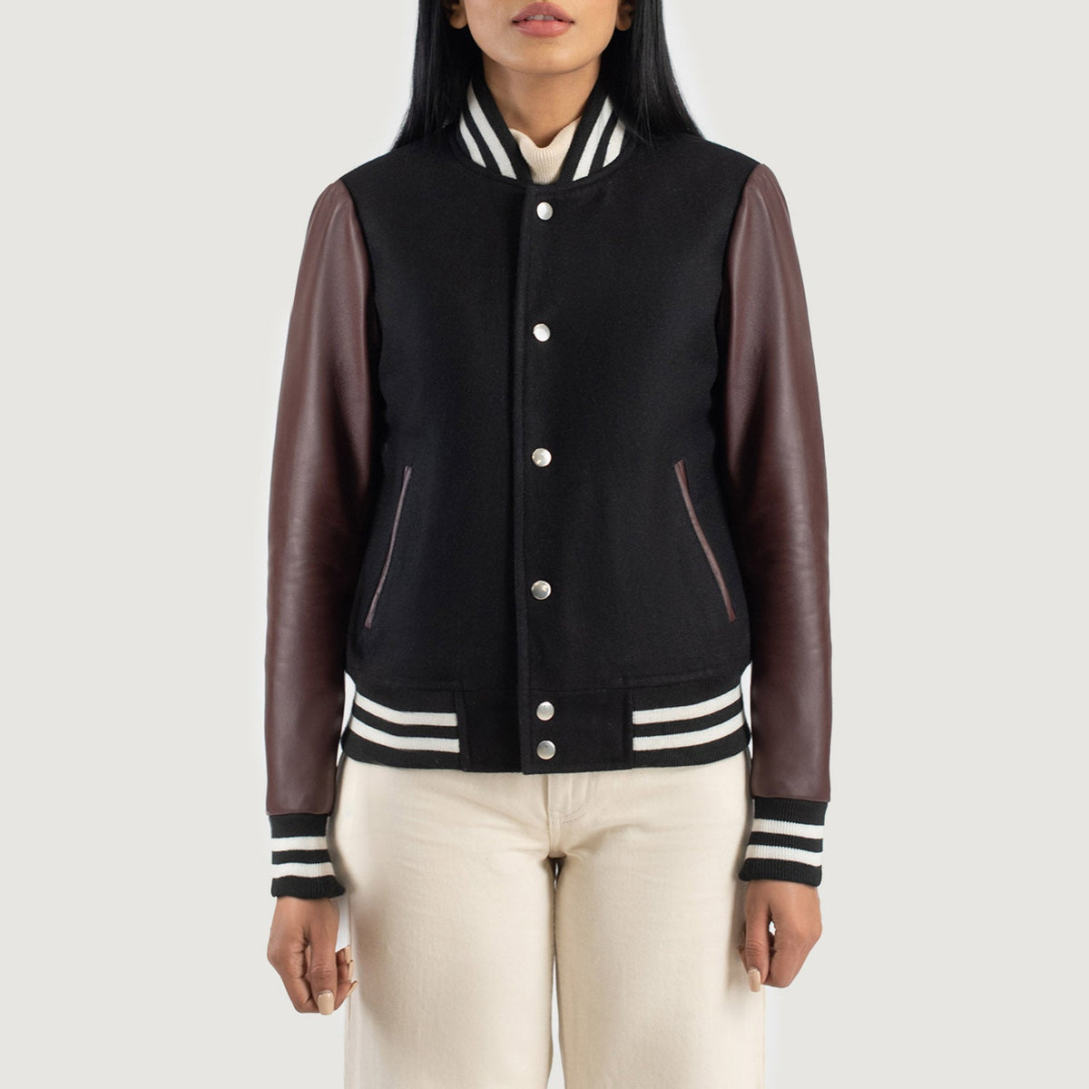 
Savant Varsity Chaqueta de Cuero para Mujer – alternate product view 4