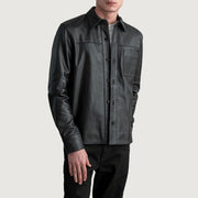 Black Sheepskin leather Jacket - Vista trasera con ajuste entallado en hombros y bajo impecable