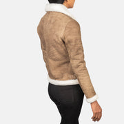 
Sherilyn B-3 Negro Chaqueta Bomber de Cuero para Mujer – alternate product view 5