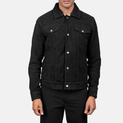 
Vista de detalle of Shirt & Snap Button Hardware on Stallon Black Suede Jacket