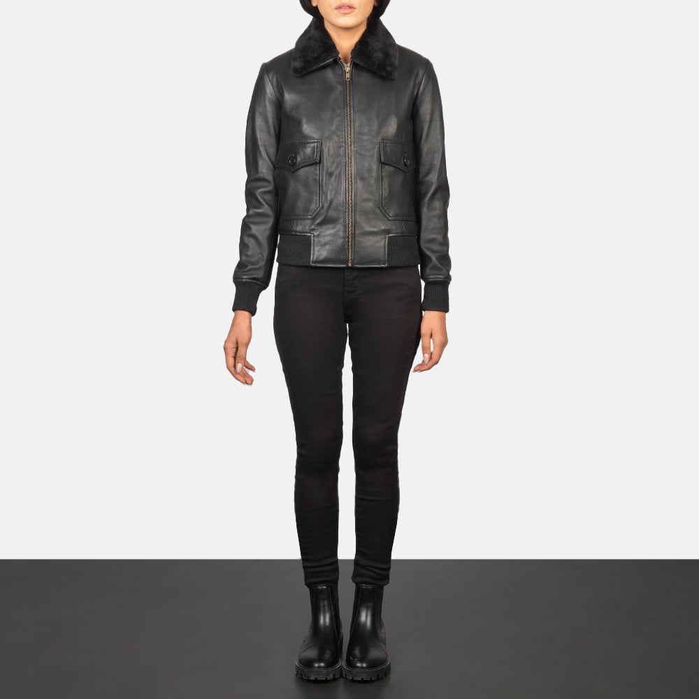 Stella G-1 Cazadora Bomber de Cuero para Mujer – Vista alternativa del producto 3