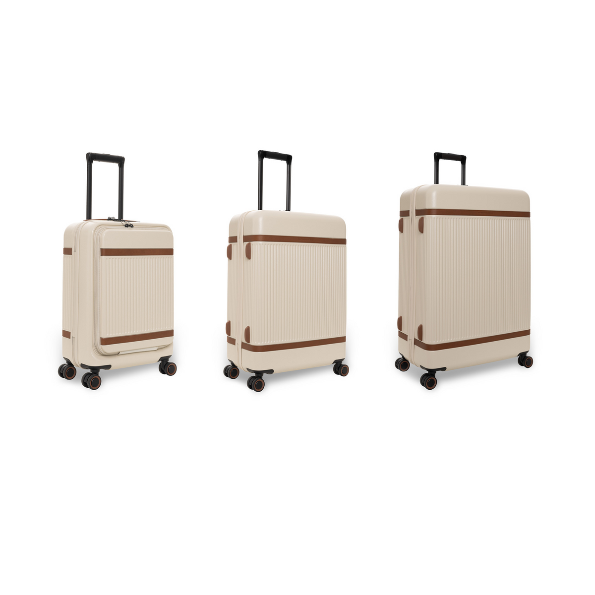 Sandy Beach Suitcase Set Front Pocket Zuna para Mujer, front view
