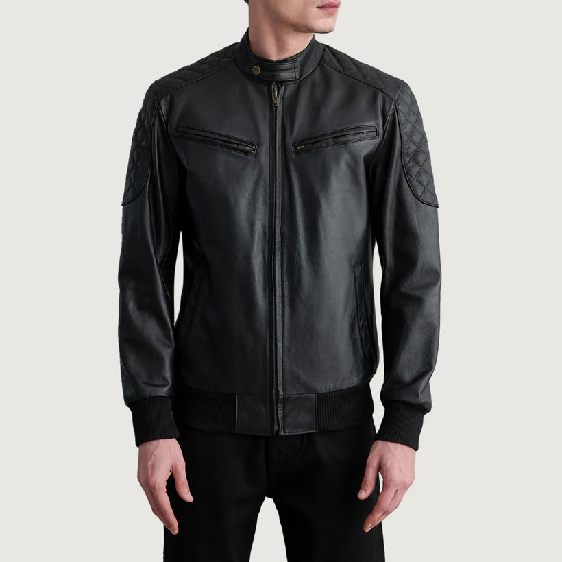 Sven Chaqueta Bomber de Cuero para Hombre