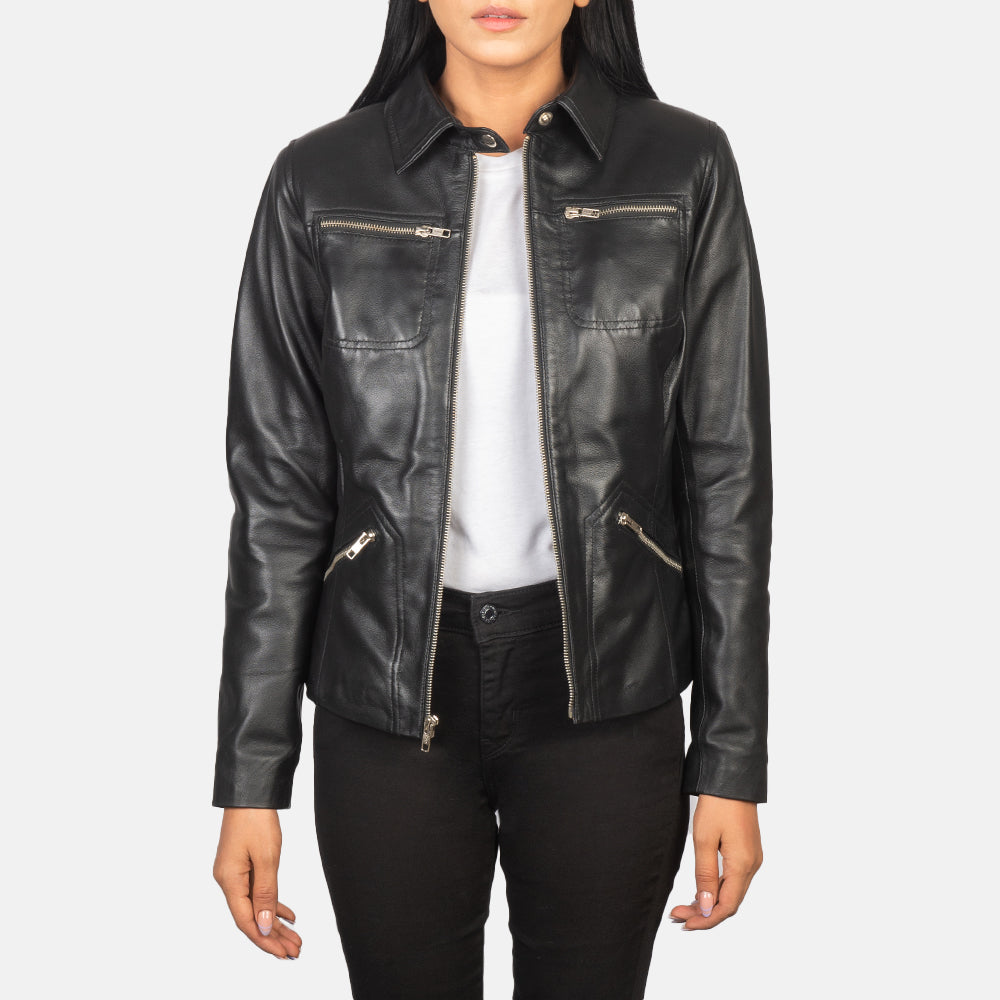 Tomachi Rojo Chaqueta de Cuero para Mujer – Vista alternativa del producto 1