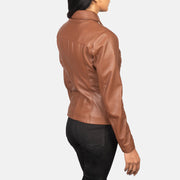 Tomachi Rojo Chaqueta de Cuero para Mujer – Vista alternativa del producto 5