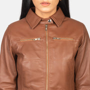Tomachi Rojo Chaqueta de Cuero para Mujer – Vista alternativa del producto 6