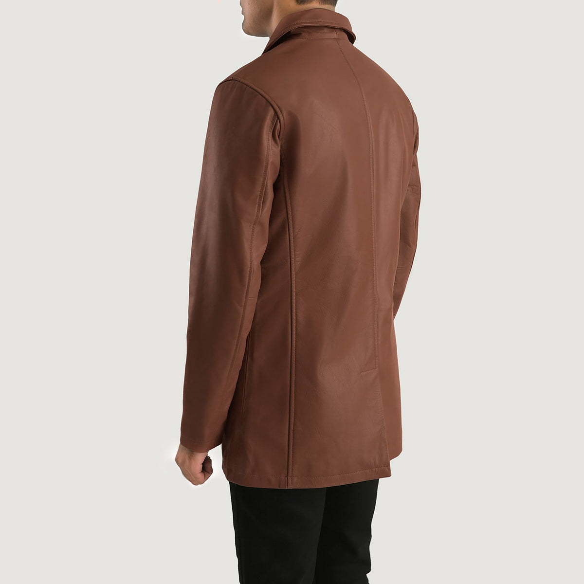 Authentic Cowhide Leather with Semi-aniline Finish Grain Texture &amp; Heavy-Duty Seam Stitching Detail