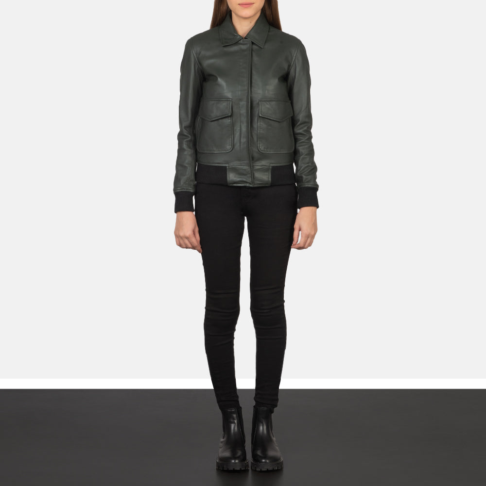 
Westa A-2 Chaqueta Bomber de Cuero para Mujer – alternate product view 3
