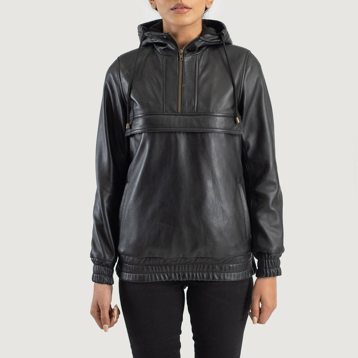 Zest Hooded Pullover Chaqueta de Cuero para Mujer – Vista alternativa del producto 1